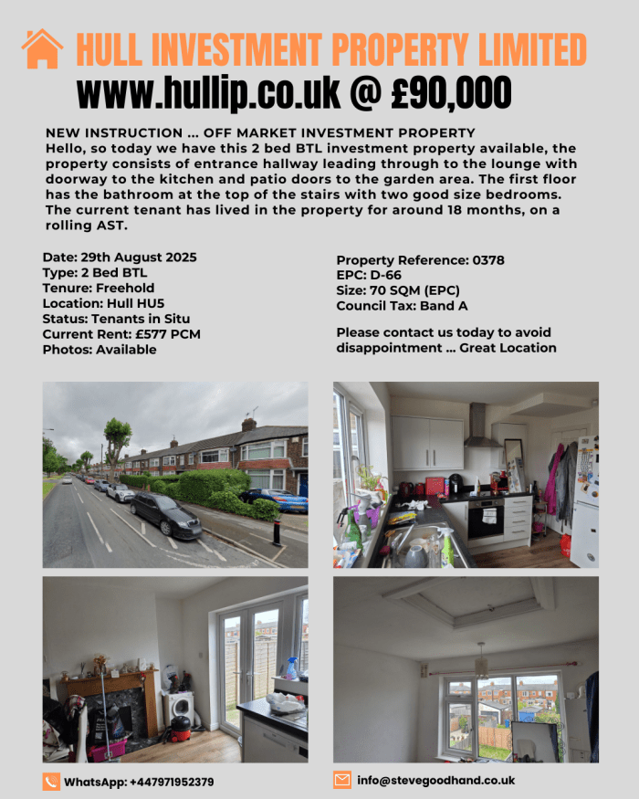 2 Bed BTL Hull HU5 Ref: 0378 - Image 3